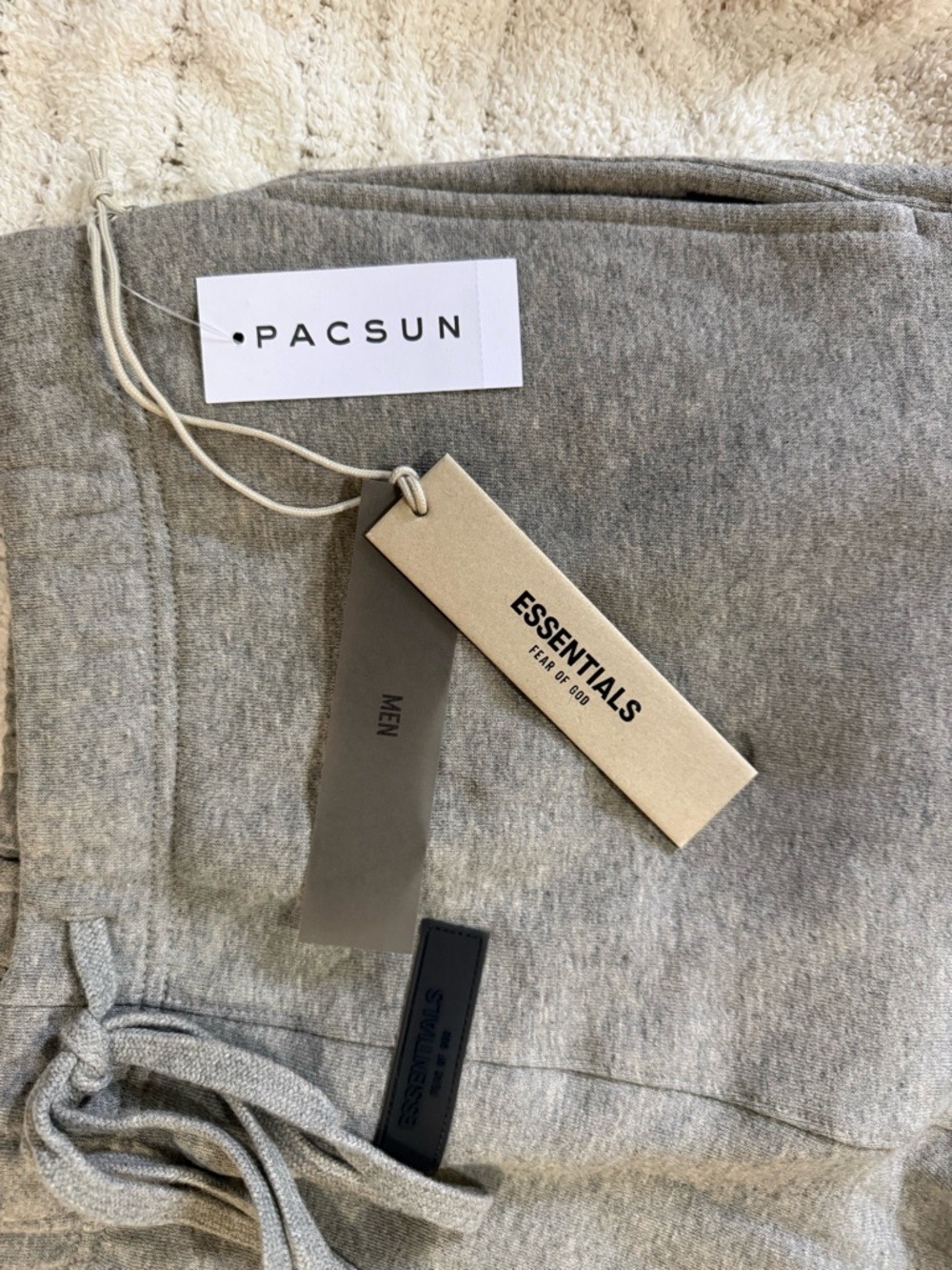 Fear of God Essentials Sweatpants Dark Oatmeal Medium Oversized Fleece Joggers - Picture 4 of 10